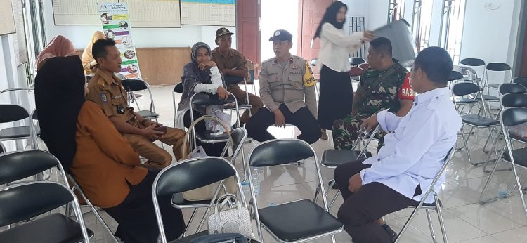 Bhabinkamtibmas Polsek Bungku Tengah Sambangi Kantor Desa Matansala, Berikut Pesannya