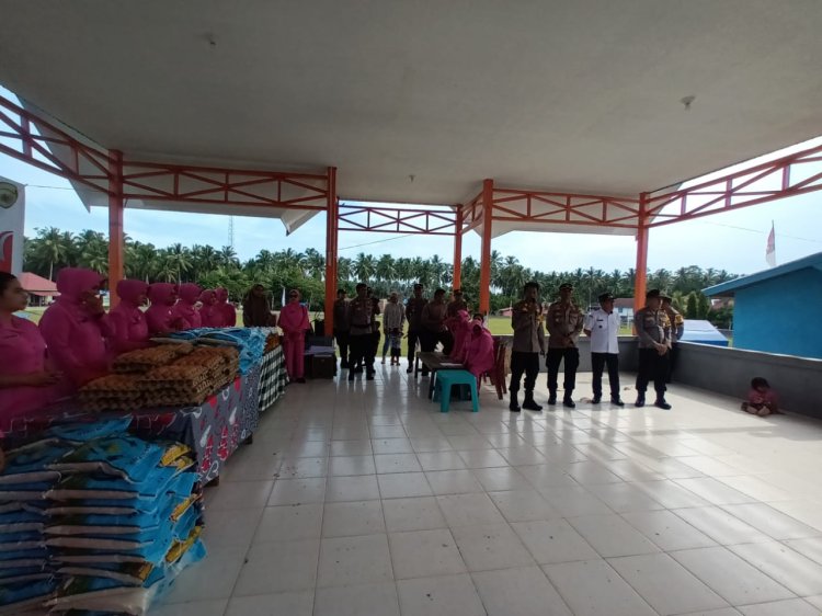 Polres Morowali Gelar Bazzar Pasar Murah BAPOKTIN untuk Masyarakat Desa Bahomante