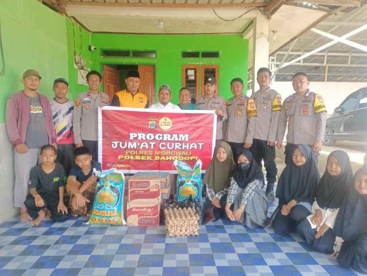 Kapolsek Bahodopi Buat Kegiatan Jum,at Curhat dan Jum,at Berkah di Pondok Pesantren