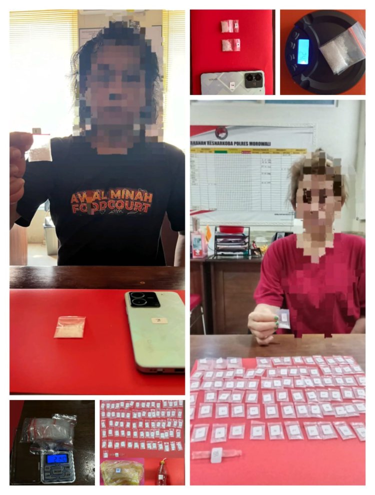 Polres Morowali Berhasil Ungkap Dua Kasus Penyalahgunaan Narkotika Jenis Sabu