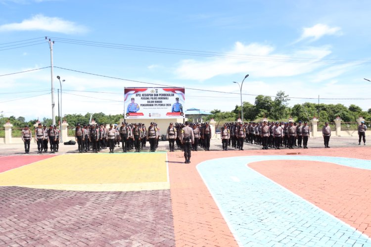 80 Personel BKO Polda Sulteng Siap Amankan TPS Pemilu 2024 di Kabupaten Morowali