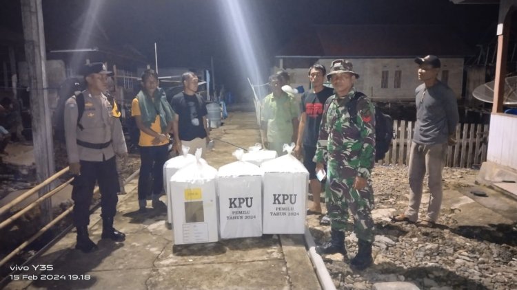 Polres Morowali Kawal Ketat Pergeseran Logistik Kotak Suara dari TPS ke PPS dan PPS ke PPK