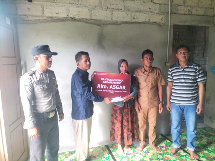 KPPS Desa Terebino Meninggal Dunia Polres Morowali dan KPU Morowali Berikan Santunan Duka.