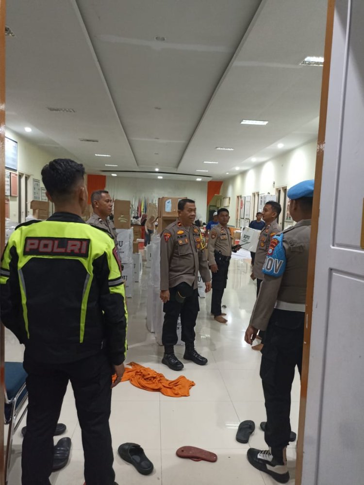 Polres Morowali Laksanakan Pengamanan Pasca Pemilu 2024.