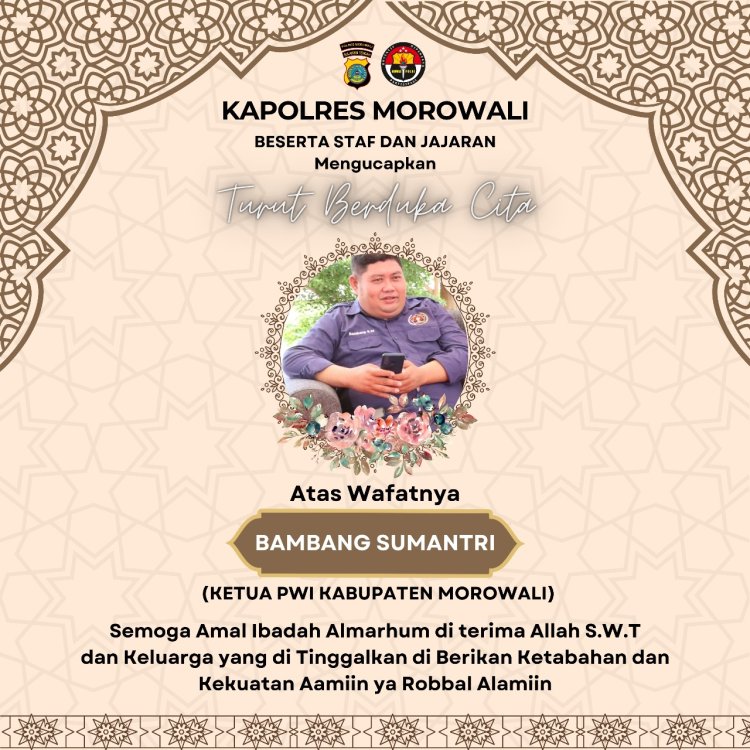 Kapolres Beserta Keluarga Besar Polres Morowali Turut Berduka Cita Atas Meninggalnya Ketua PWI Morowali