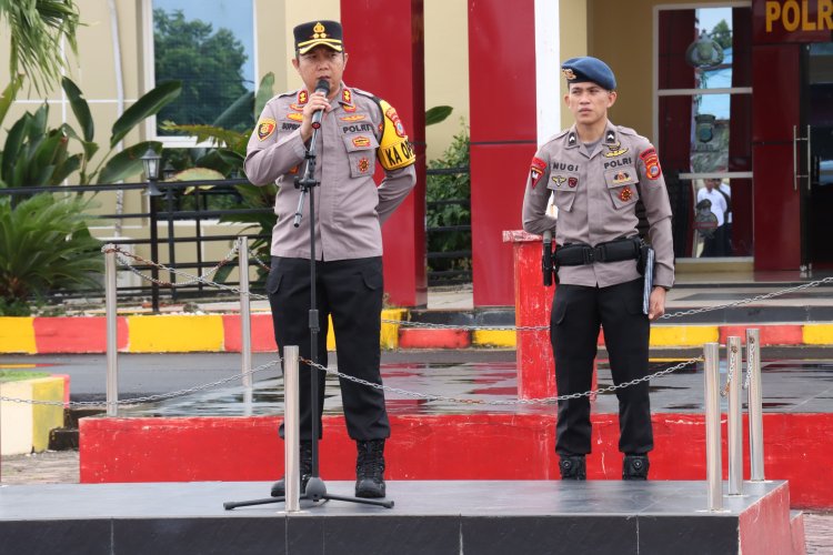 Polres Morowali Laksanakan Apel Pagi dirangkaikan acara Halal Bil Halal
