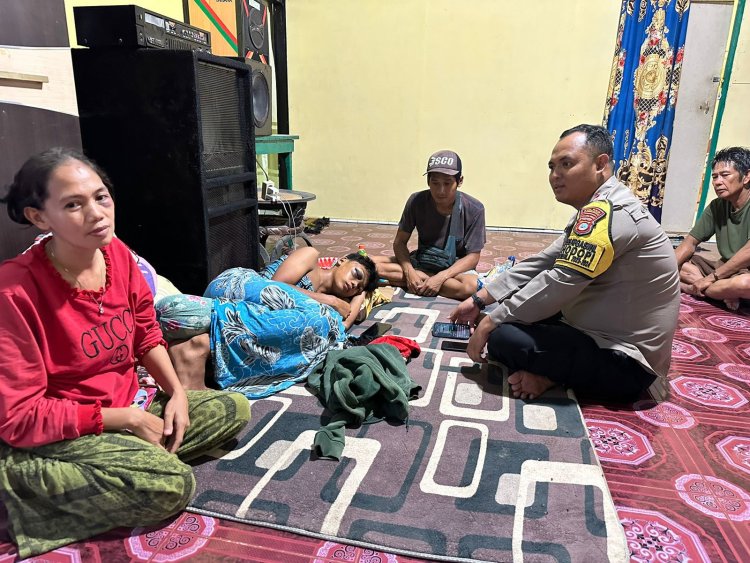 Kapolsek Bahodopi Berikan Bantuan kepada Masyarakat Yang Terdampak Gempa Bumi 5,1 SR
