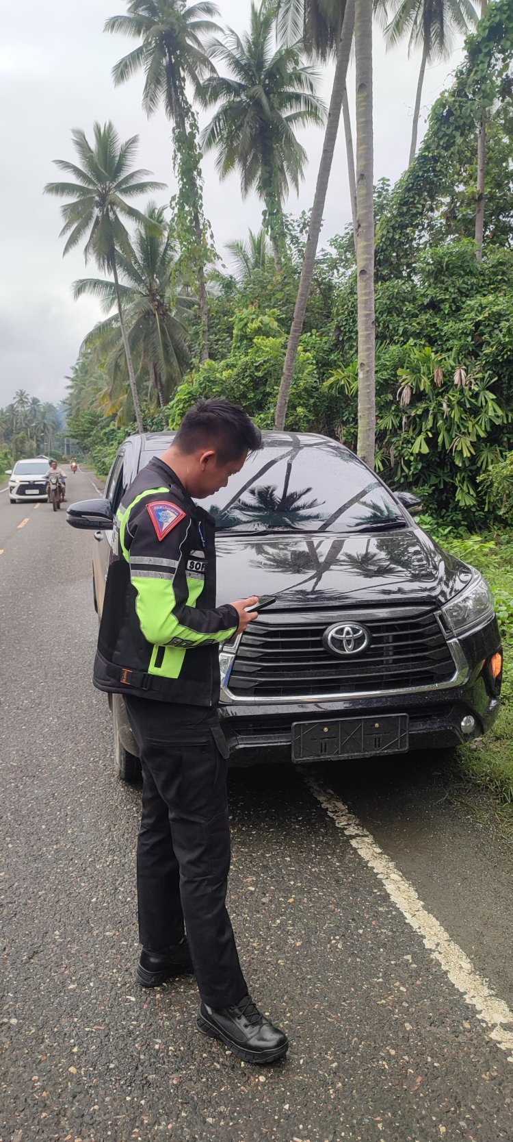 Satlantas Polres Morowali Tindak Pengguna Kenderaan yang Tidak Menggunakan TNKB 