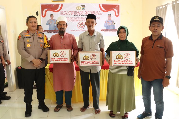 Jelang Hari Bhayangkara ke 78, Polres Morowali Gelar Bakti Sosial 