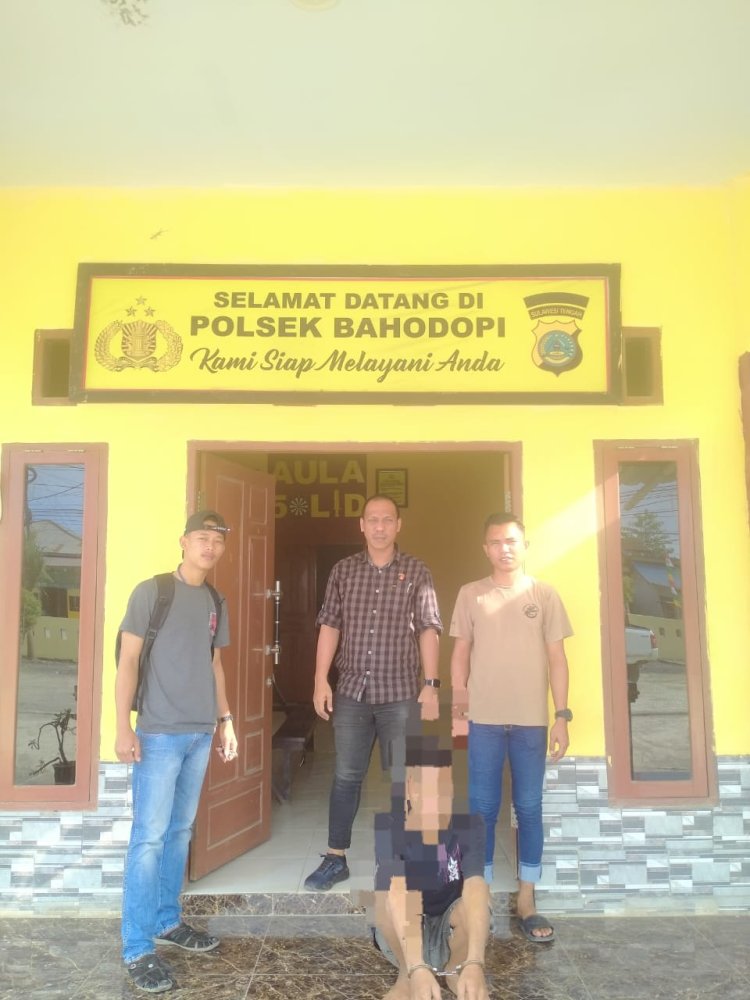 Polsek Bahodopi Proses Hukum Pencuri Motor Yang Viral  di Bahodopi.