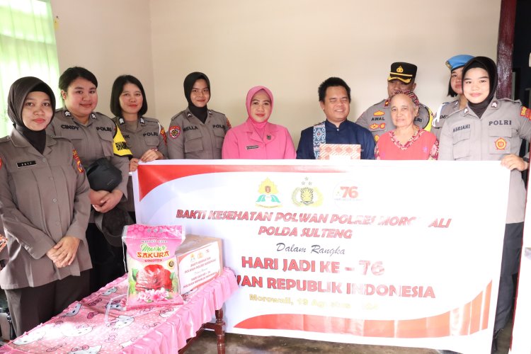 Sambut Hari Jadi Ke 76, Polwan Polres Morowali Gelar Bhakti Sosial