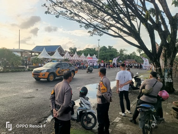 Polres Morowali Gelar Pengamanan Sosialisasi Pengawasan Partisipatif pada Pilkada Morowali 2024 