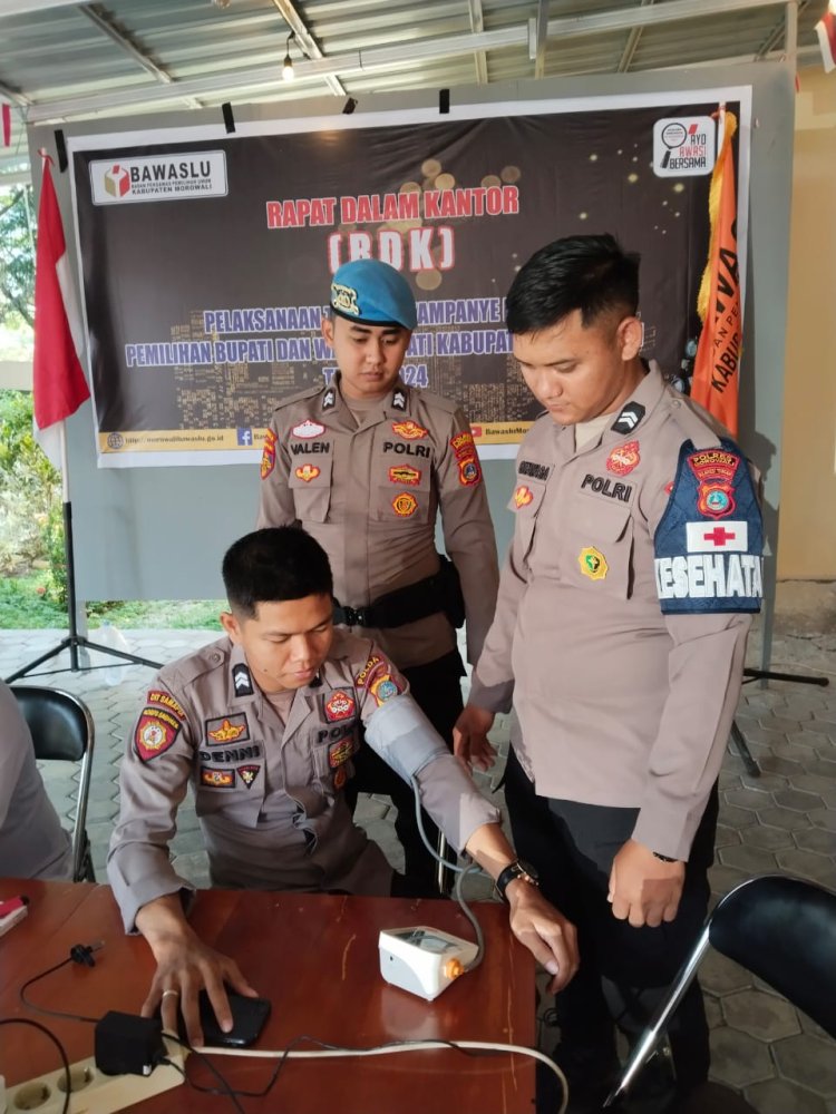 Polres Morowali Lakukan Pemeriksaan Kesehatan Personel Pengamanan Pilkada 2024