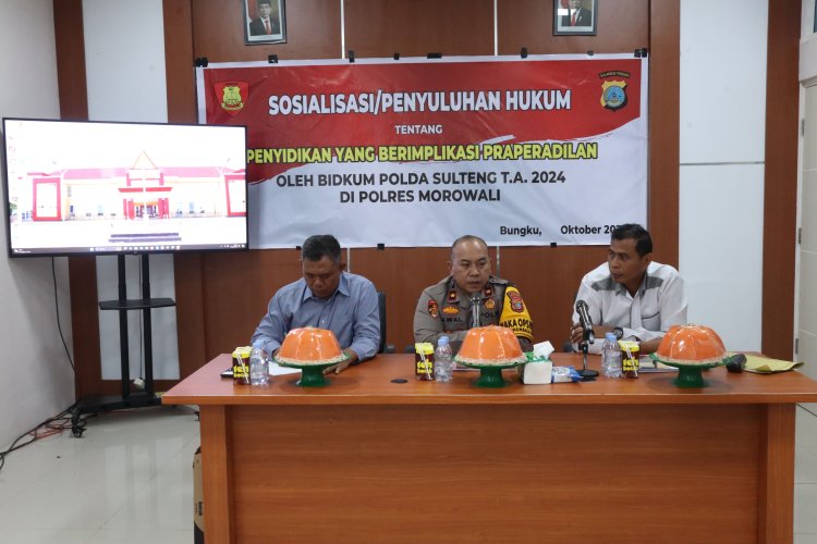 Bidkum Polda Sulteng Gelar Sosialisasi Hukum di Polres Morowali Fokus pada Penyidikan 