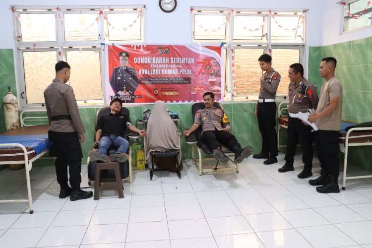 Polres Morowali Gelar Donor Darah untuk Peringati HUT Ke-73 Humas Polri