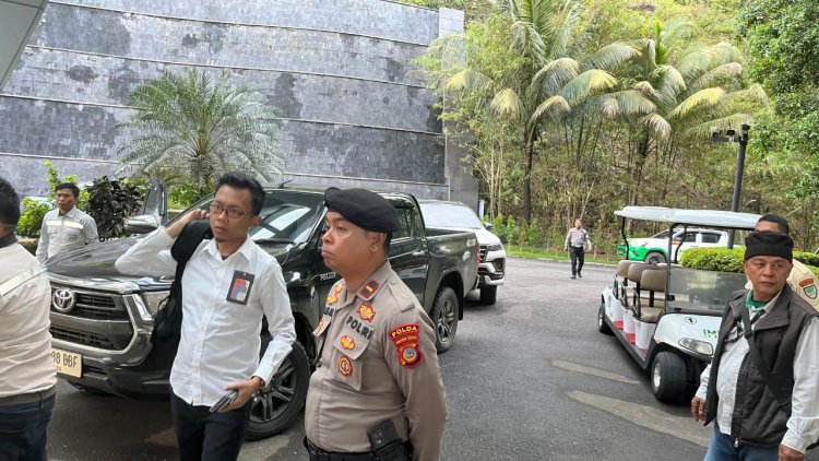 Polsek Bahodopi Lakukan Pengamanan Dalam Kunker Wamenaker RI di Morowali