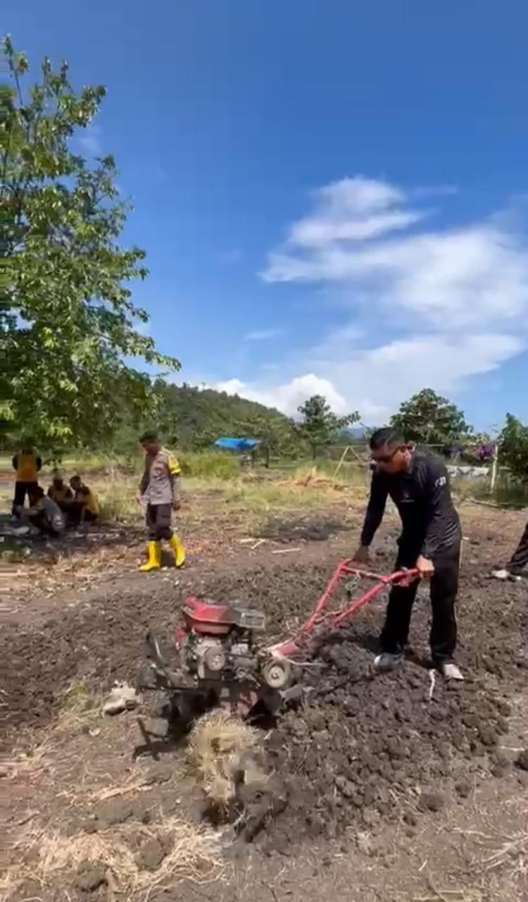 Polsek Bahodopi Gelar Program Ketahanan Pangan di Desa Dampala