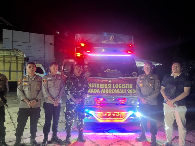 Polres Morowali Kawal Ketat Logistik Pilkada Menuju KPU Kabupaten