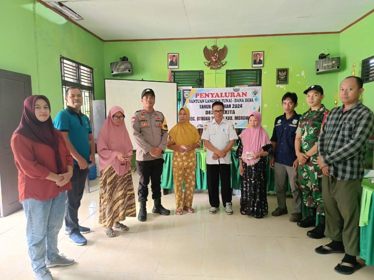 Polres Morowali Awasi Penyaluran BLT DD Tahap IV di Desa Sakita