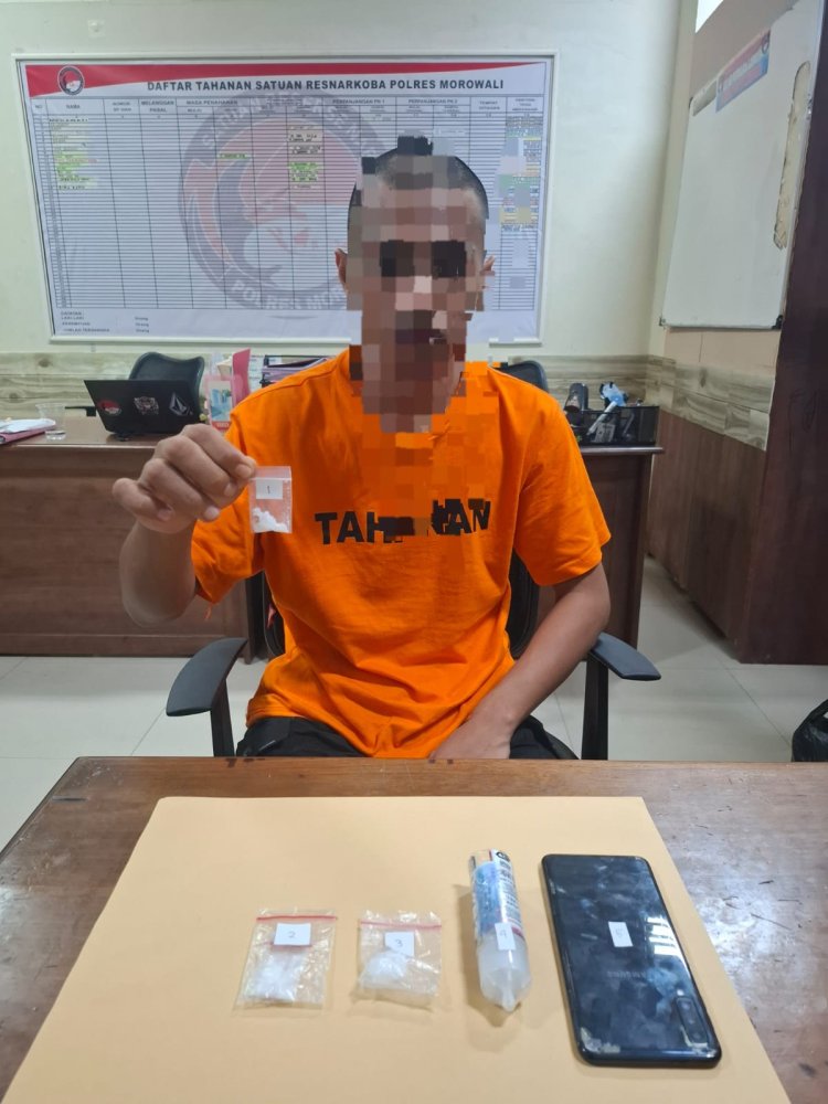 Polsek Bahodopi Ungkap Tindak Pidana Narkotika Jenis Sabu di Desa Bahodopi