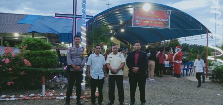 Polsek Wita Ponda Gelar Pengamanan Ibadah Perayaan Natal di gereja GKST Oekumene Tamaco