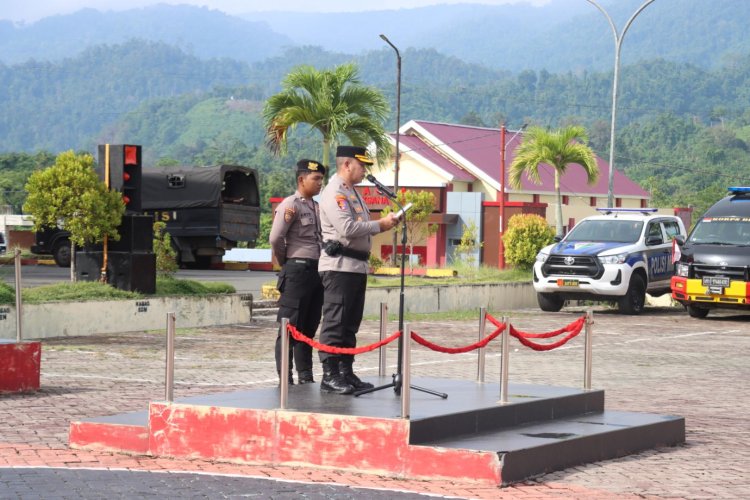 Polres Morowali Gelar Apel Operasi Lilin Tinombala 2024 untuk Pengamanan Natal dan Tahun Baru