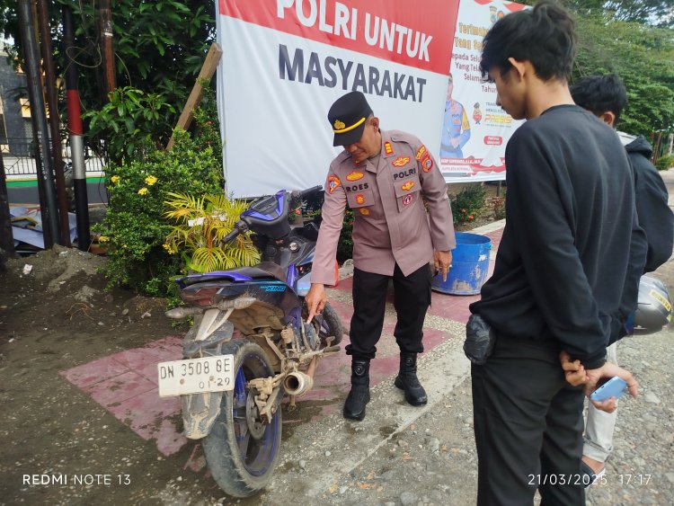 Polres Morowali Tertibkan Knalpot Brong Demi Kenyamanan Bulan Ramadhan