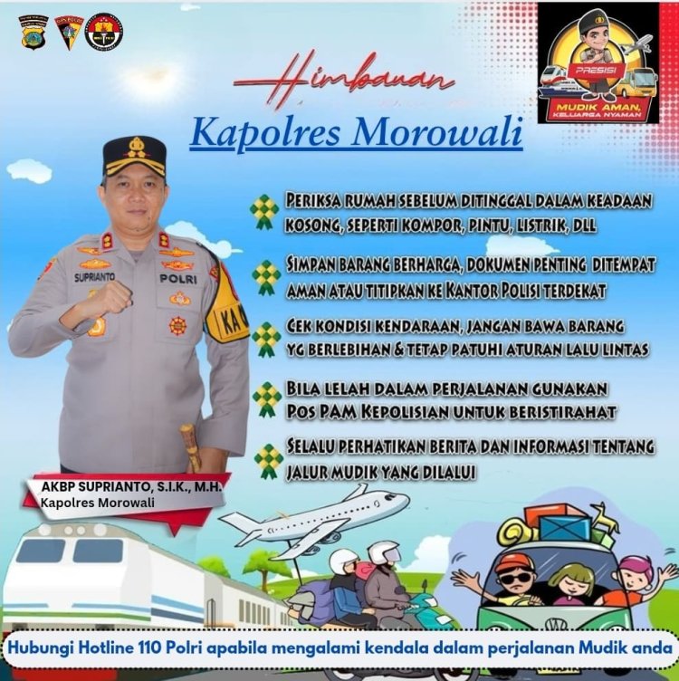 Kapolres Morowali Berikan 5 (Lima) Tips Aman Mudik Lebaran