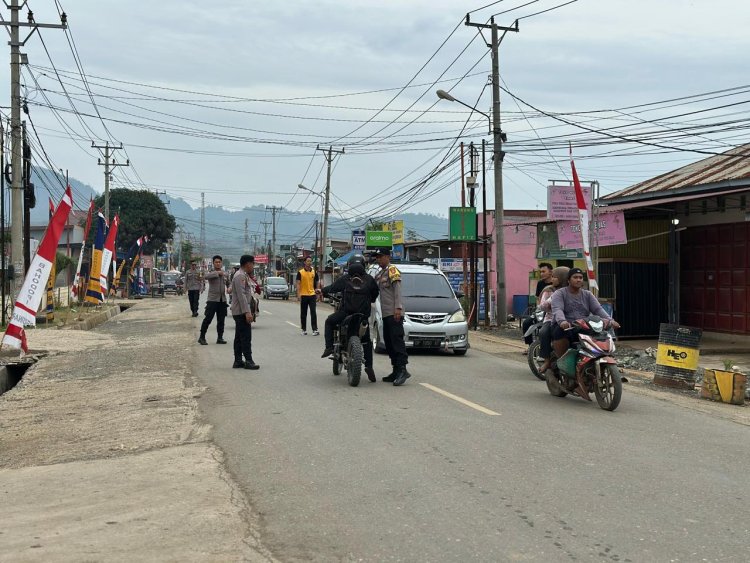 Polsek Bahodopi Gelar Razia Knalpot Brong, 21 Unit Disita untuk Jaga Kamtibmas