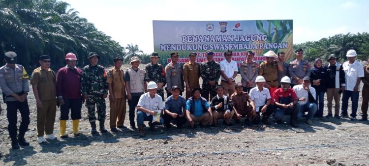 Polres Morowali Dorong Ketahanan Pangan Lewat Penanaman Jagung di PT Tamako Graha Krida