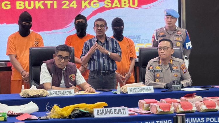 Polda Sulteng Ungkap 24 Kilogram Sabu Jaringan Lintas Negara, Kantongi Identitas Bandar Narkoba