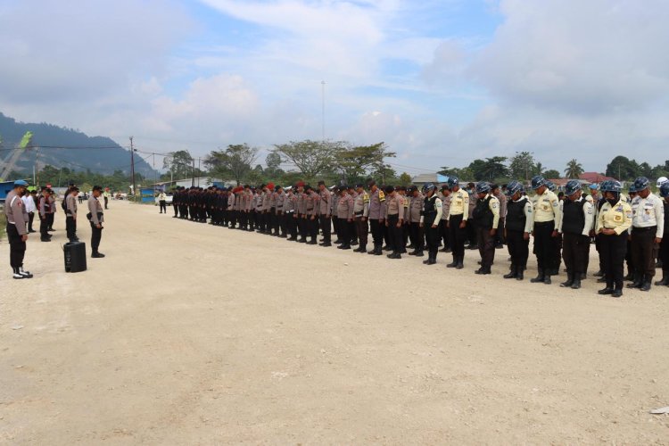 Polres Morowali Gelar Pengamanan Demo Aksi Damai di PT. BTIIG, guna Menciptakan situasi yang aman dan Kondusif