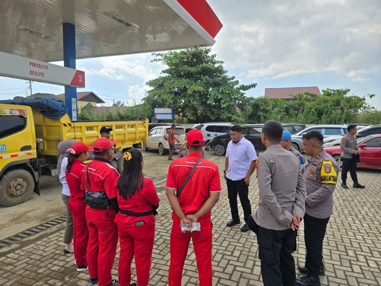 Polsek Bahodopi Lakukan Pengawasan dan Penertiban BBM Subsidi di SPBU Bahodopi