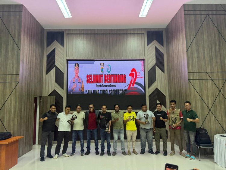 HUT Bhayangkara ke 79, Polres Morowali Gelar Turnamen Domino, Kapolres: "Pererat Hubungan Silahturahmi"