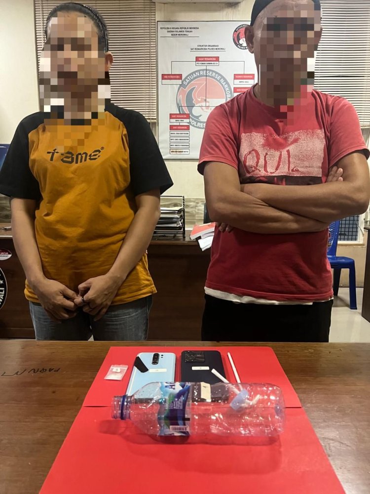 Polres Morowali Tangkap Dua Terduga Penyalahguna Narkotika Jenis Sabu di Sebuah Penginapan