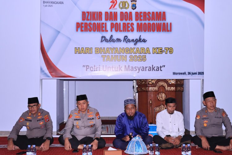 Sambut Hari Bhayangkara ke-79, Polres Morowali Gelar Dzikir dan Doa Bersama