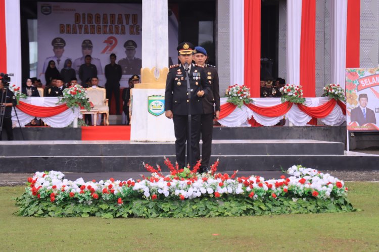 Kapolres Morowali Pimpin Upacara Peringatan Hari Bhayangkara ke-79