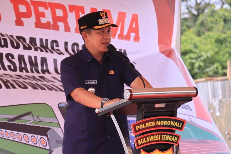 Bupati Morowali lakukan Peletakan Batu pertama Pembangunan Gedung Sabhara, Satpas, Gudang Logistik, Lapangan Tembak dan Lapangan Bola Polres Morowali