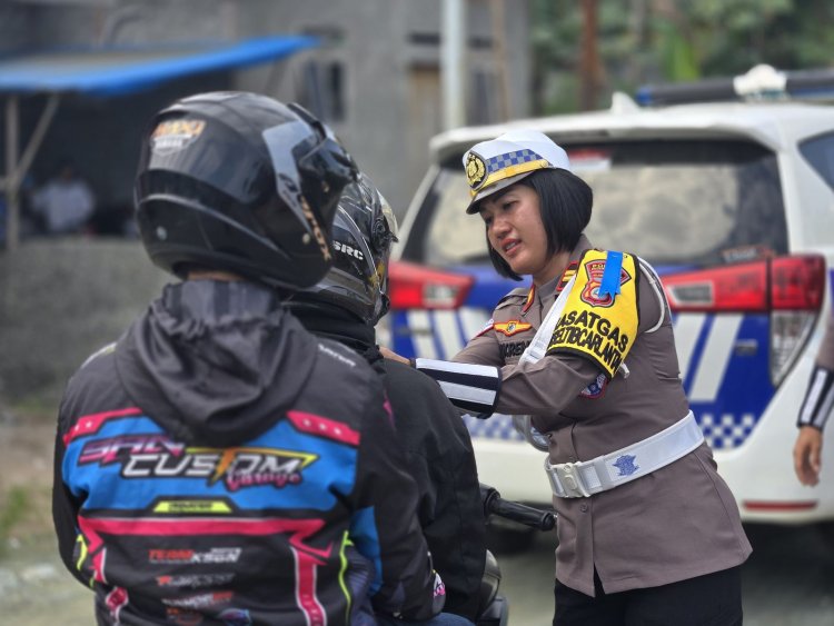 Ops Patuh Tinombala 2025, Polres Morowali Himbau Pengguna Jalan di Titik Rawan Laka Lantas