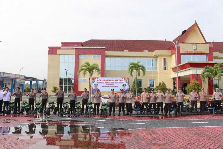 Kapolres Morowali Serahkan Alsintan kepada Polsek Jajaran, Dukung Ketahanan Pangan Nasional