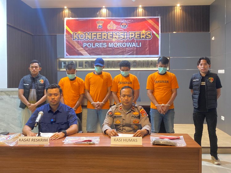 Polres Morowali Melakukan Penetapan Tersangka dan Penahanan terhadap Empat Pelaku Pemukulan secara Bersama-sama yang Menyebabkan Kematian Seorang Pemuda di Bahodopi