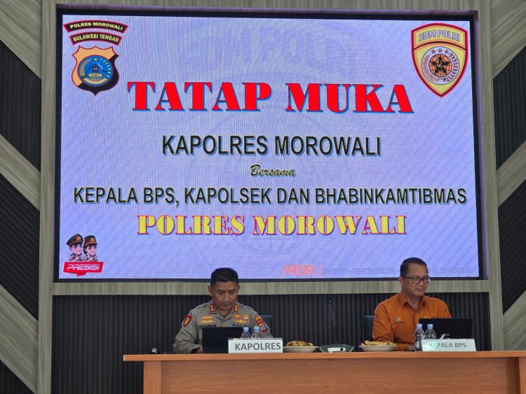 Akselerasi Program Ketahanan Pangan " Kapolres Morowali bersama Kepala BPS Morowali tatap muka bersama Kapolsek dan Bhabinkamtibmas"